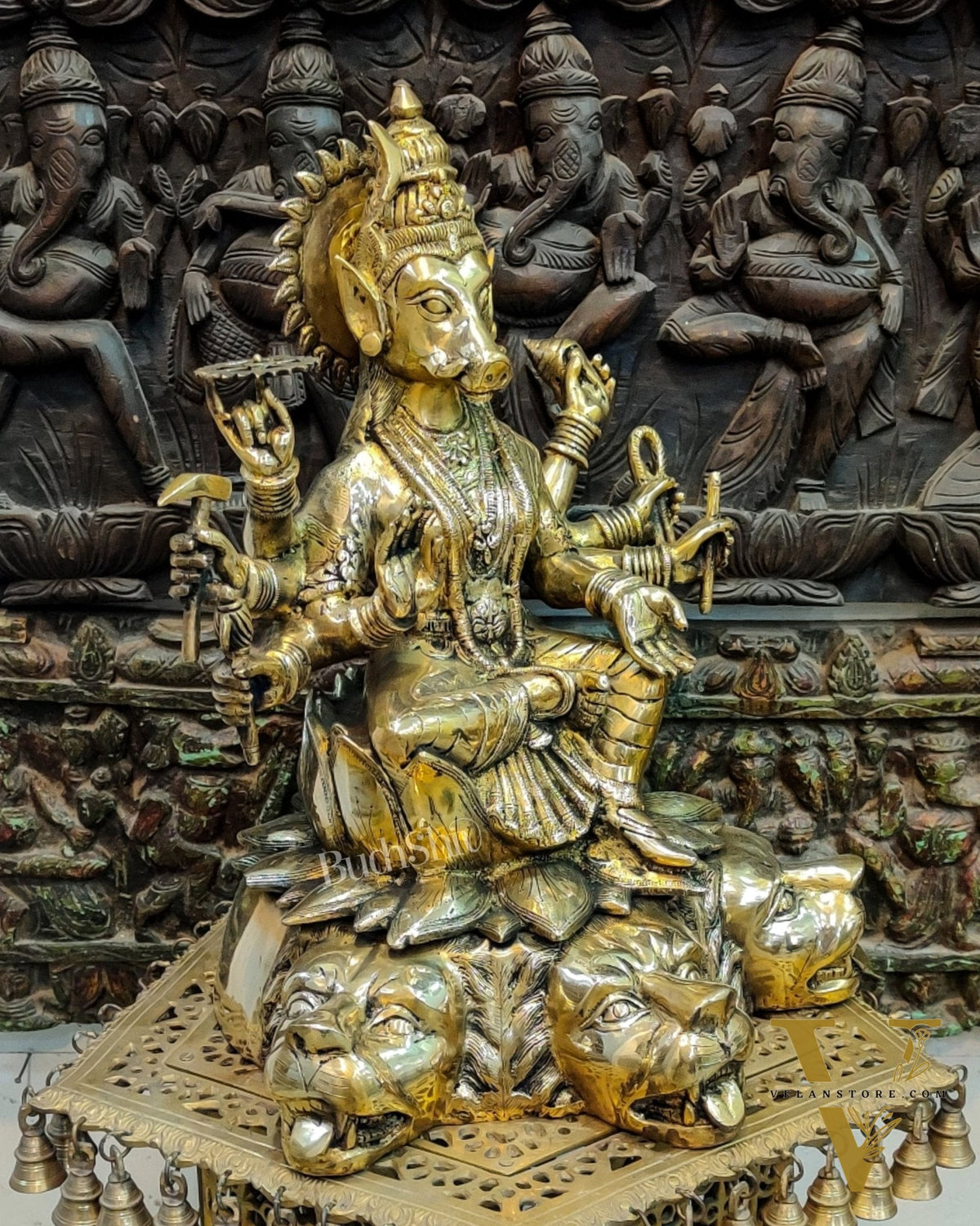 Brass Varahi Amman Large statue 21"