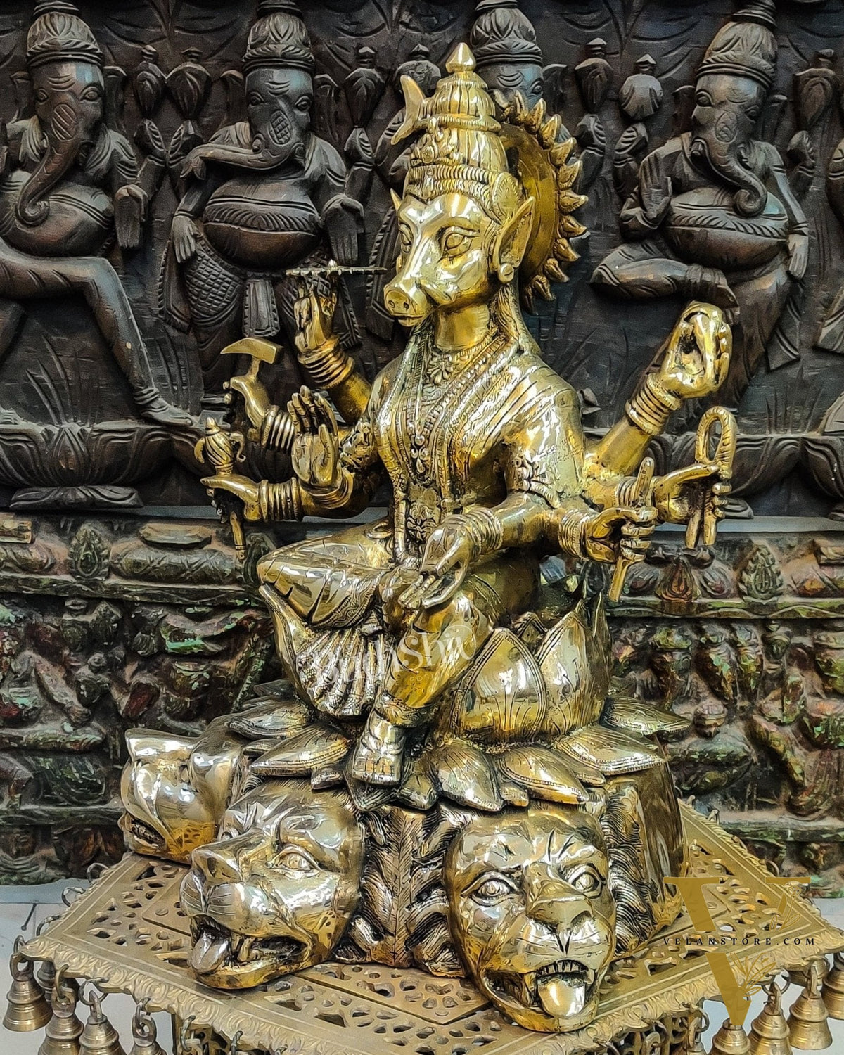 Brass Varahi Amman Large statue 21"