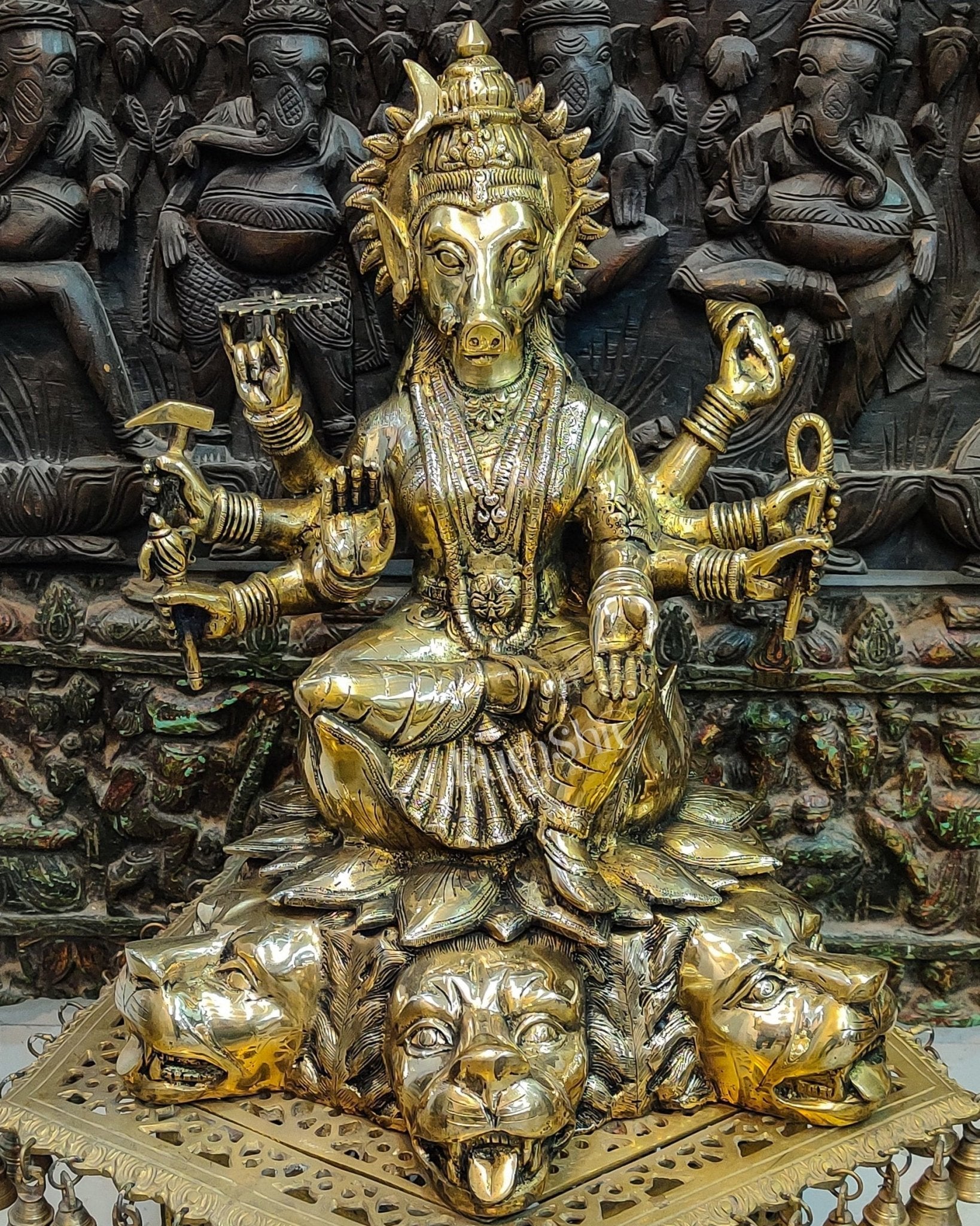 Brass Varahi Amman Large statue 21"