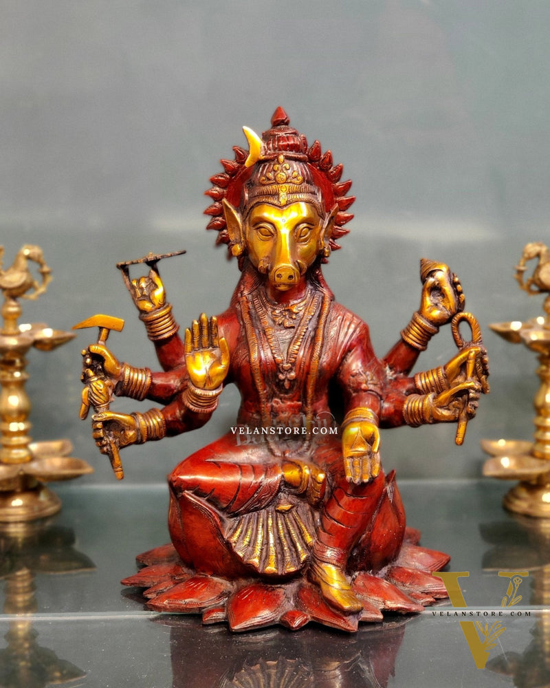 Brass Varahi amman Statue 16"