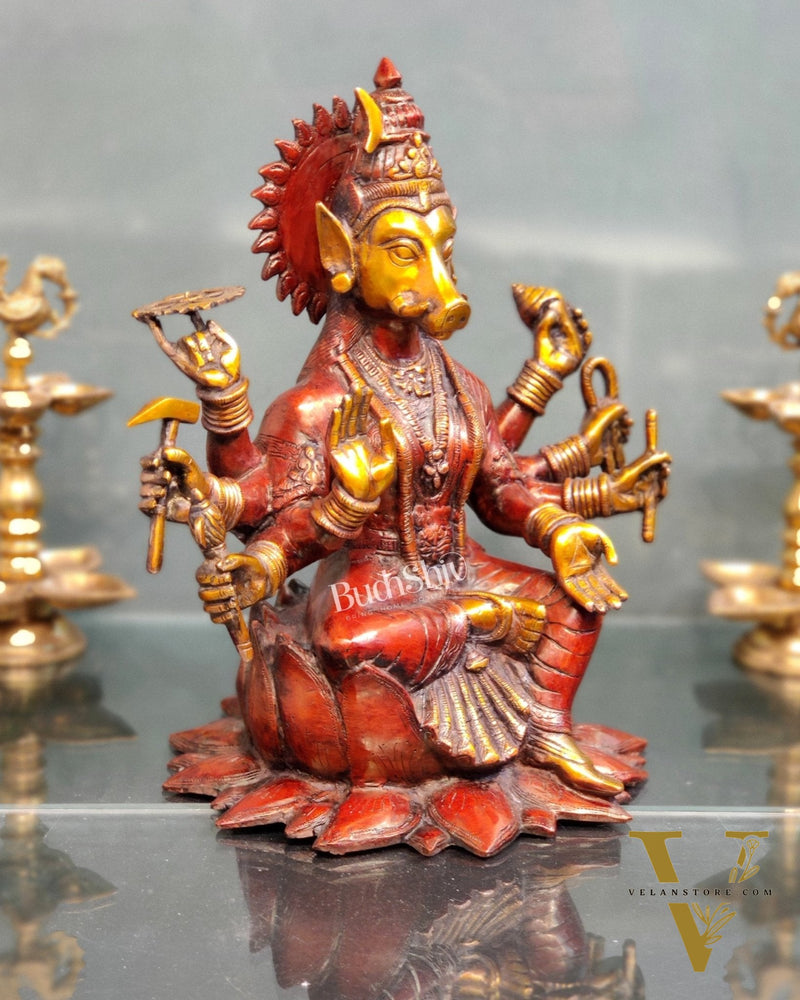 Brass Varahi amman Statue 16"