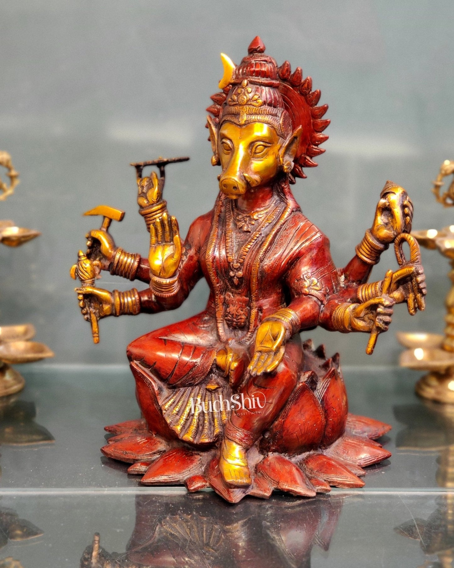 Brass Varahi amman Statue 16"