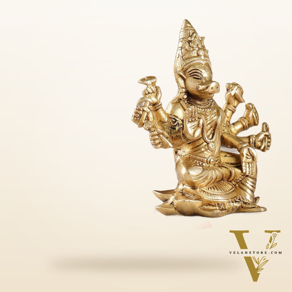 Brass Varahi amman statue 6" antique