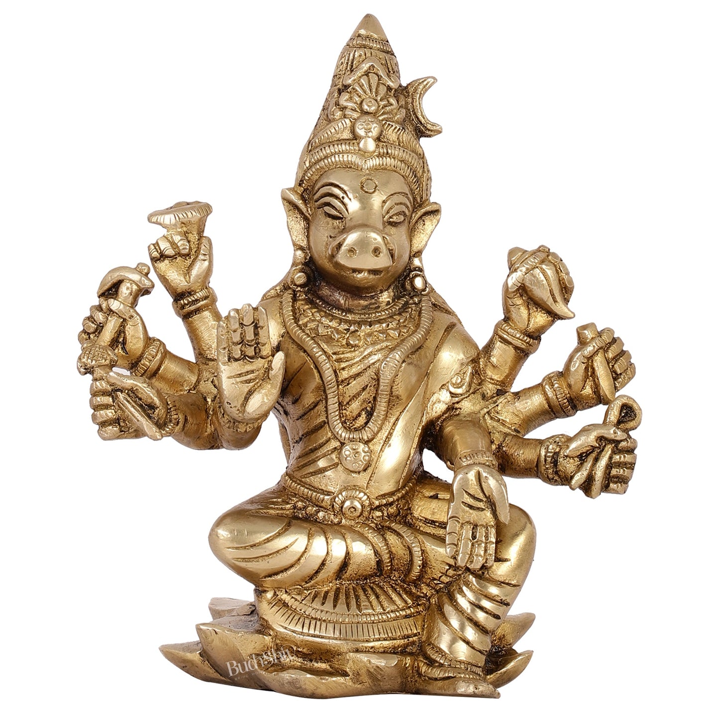 Brass Varahi amman statue 6" antique