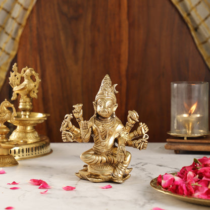 Brass Varahi amman statue 6" antique