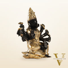 Brass Varahi amman statue 6" black
