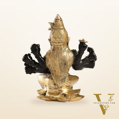 Brass Varahi amman statue 6" black