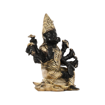 Brass Varahi amman statue 6" black