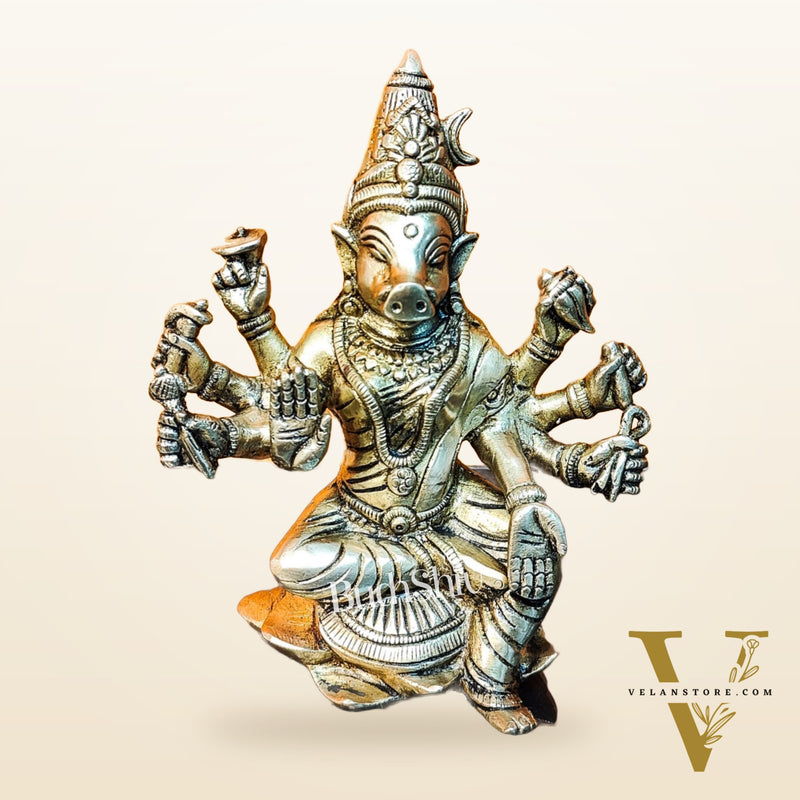 Brass Varahi amman statue 6"