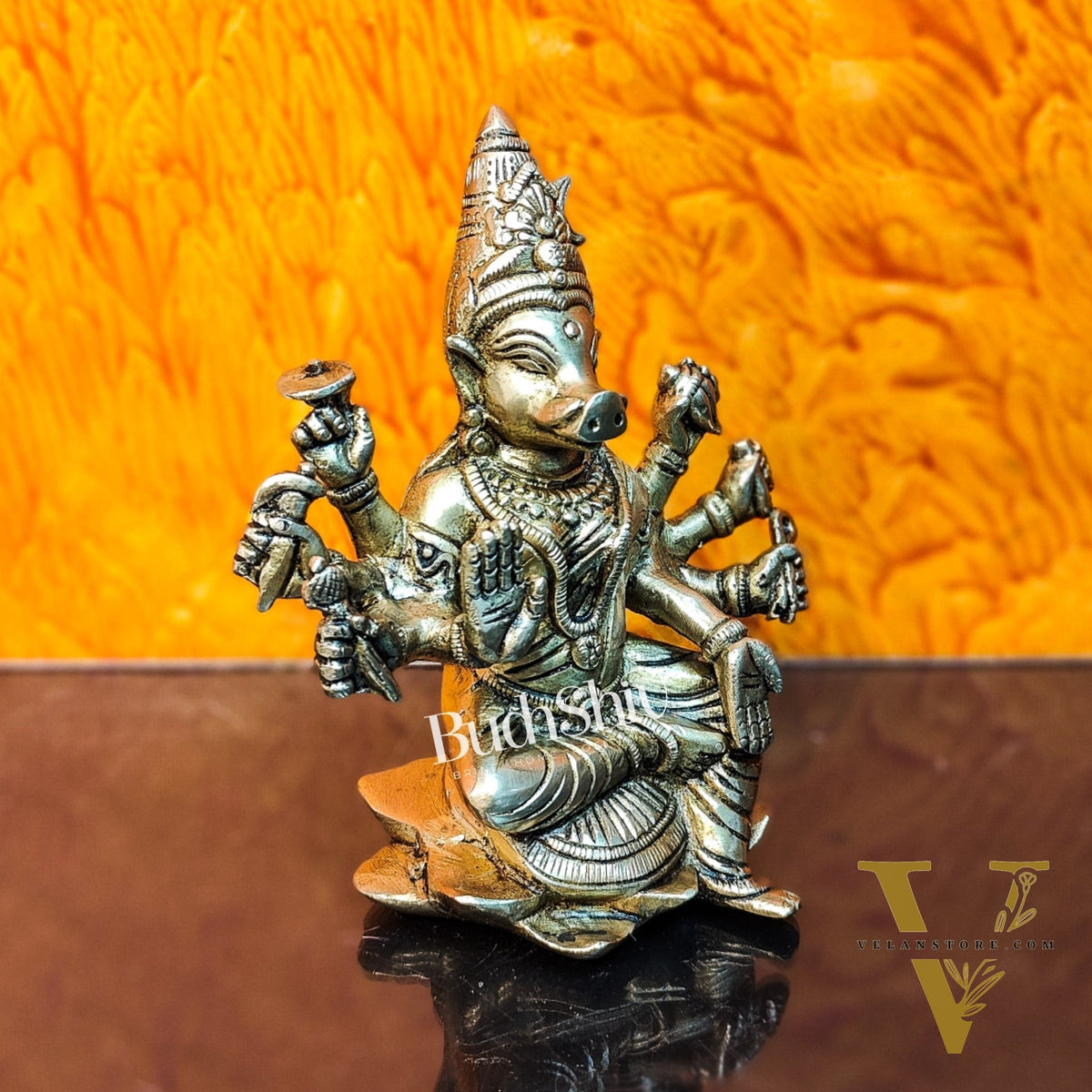 Brass Varahi amman statue 6"