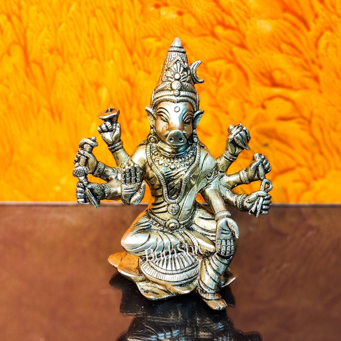 Brass Varahi amman statue 6"