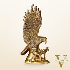 Brass Vastu Eagle with Open Feathers - 7.5" fengshui