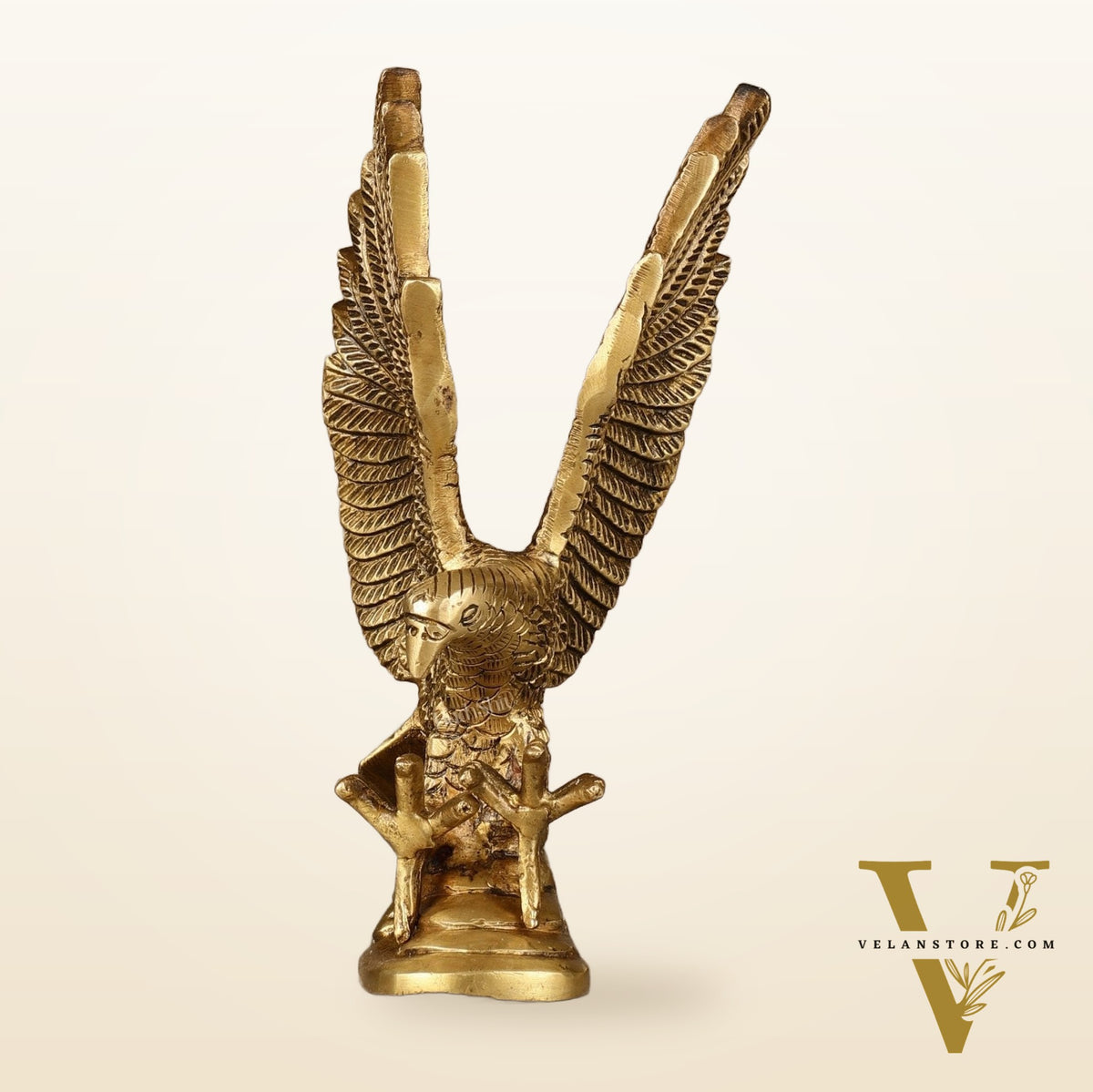 Brass Vastu Eagle with Open Feathers - 7.5" fengshui