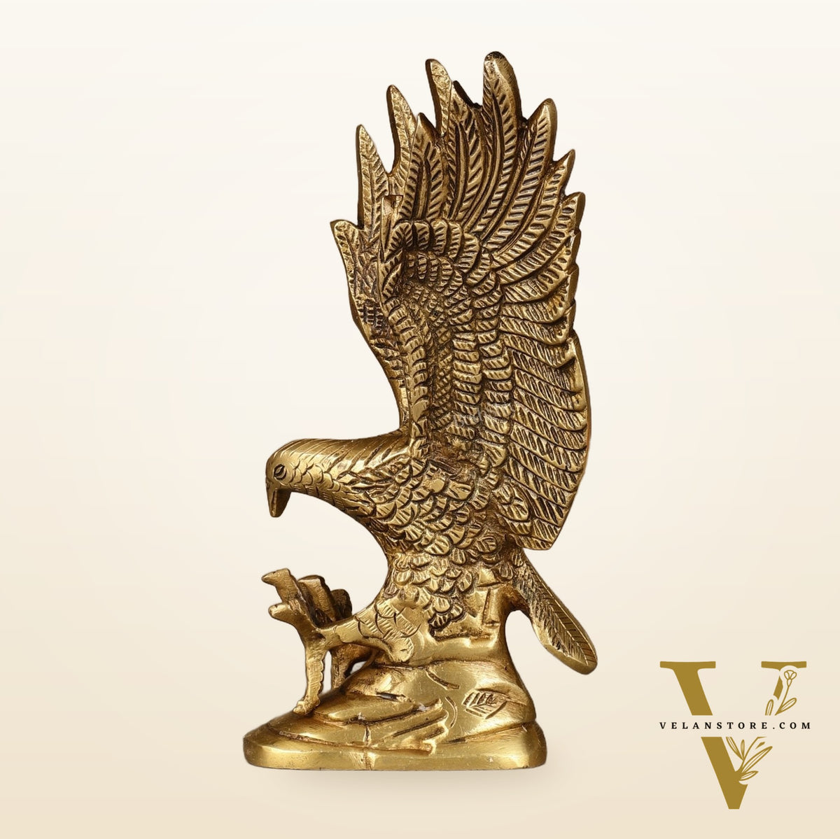 Brass Vastu Eagle with Open Feathers - 7.5" fengshui