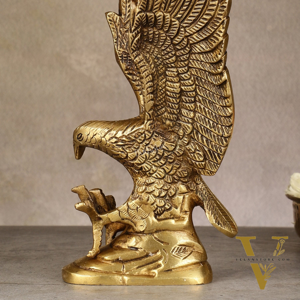 Brass Vastu Eagle with Open Feathers - 7.5" fengshui