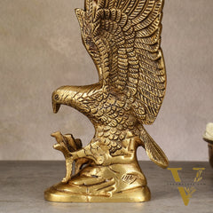 Brass Vastu Eagle with Open Feathers - 7.5" fengshui