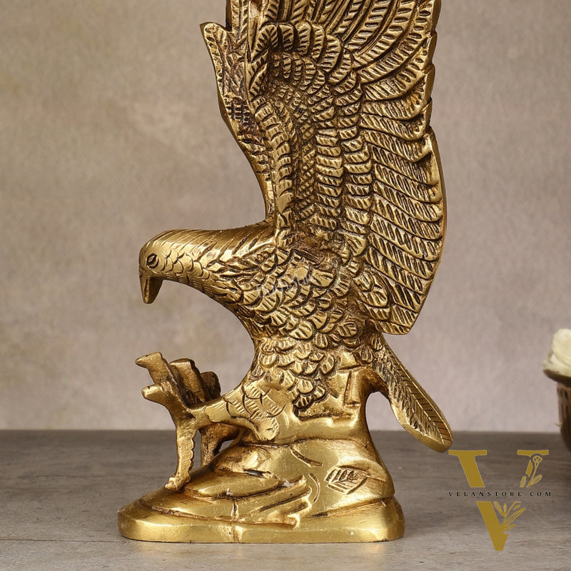 Brass Vastu Eagle with Open Feathers - 7.5" fengshui