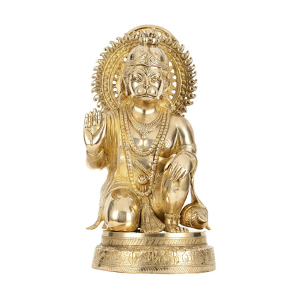 Brass Veer Hanuman Statue - 20 Inch