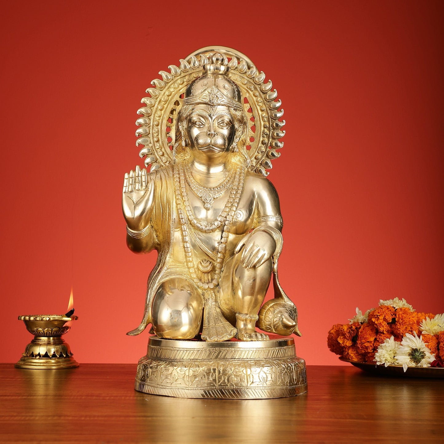 Brass Veer Hanuman Statue - 20 Inch