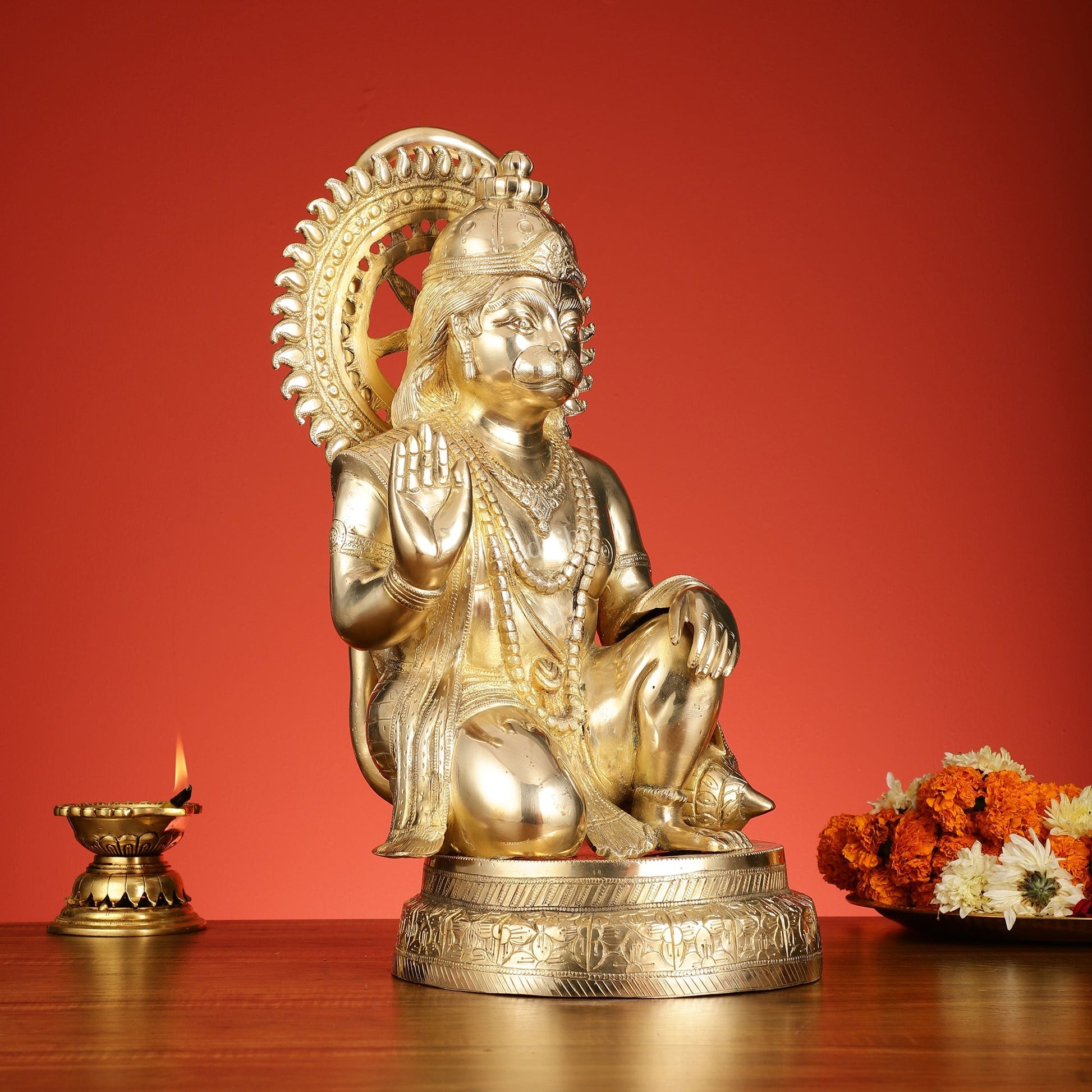 Brass Veer Hanuman Statue - 20 Inch