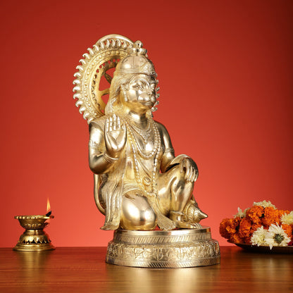Brass Veer Hanuman Statue - 20 Inch