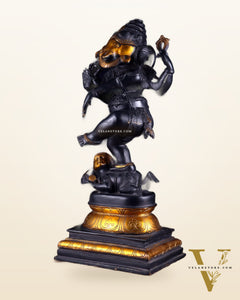 Brass vintage Dancing Ganesha Statue - 20-Inch