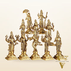 Brass Vishnu Dashavatar idols set 10 inch Superfine