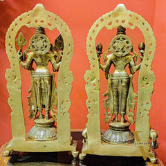 Brass Vishnu Lakshmi 16"