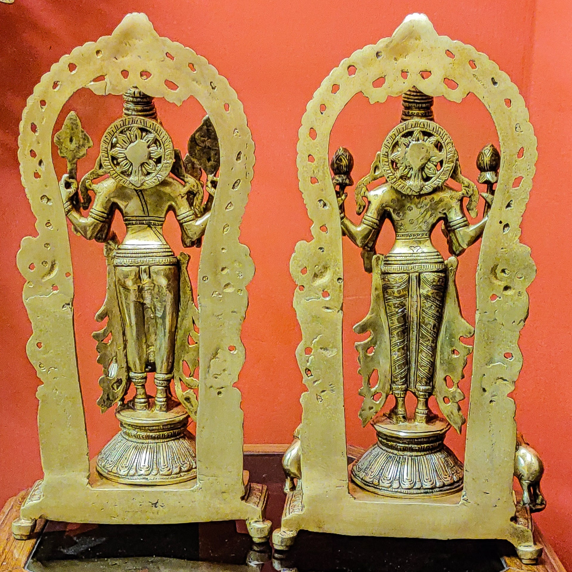 Brass Vishnu Lakshmi 16"