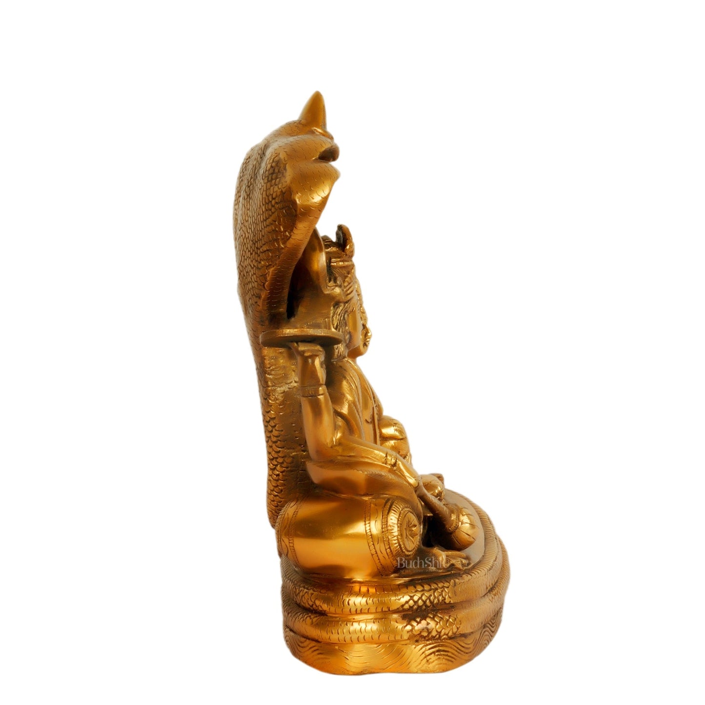 Brass Vishnu lakshmi/ Lakshmi Narayan resting Sheshanaag Statue 10"