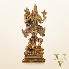 Brass Vishnu Lakshmi on Garuda 6"