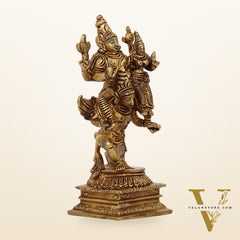 Brass Vishnu Lakshmi on Garuda 6"