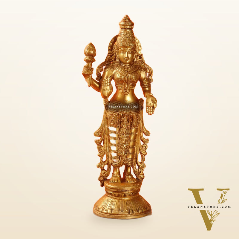Brass Vishnu Lakshmi statue 12 inch
