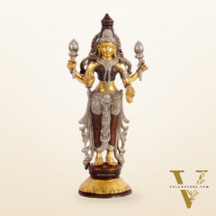 Brass Vishnu Lakshmi statue 12 inch