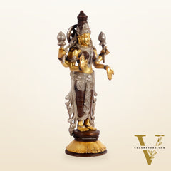 Brass Vishnu Lakshmi statue 12 inch