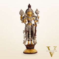Brass Vishnu Lakshmi statue 12 inch