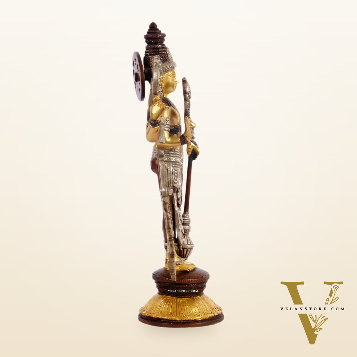 Brass Vishnu Lakshmi statue 12 inch