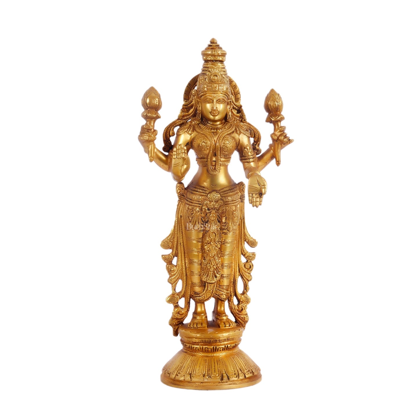 Brass Vishnu Lakshmi statue 12 inch