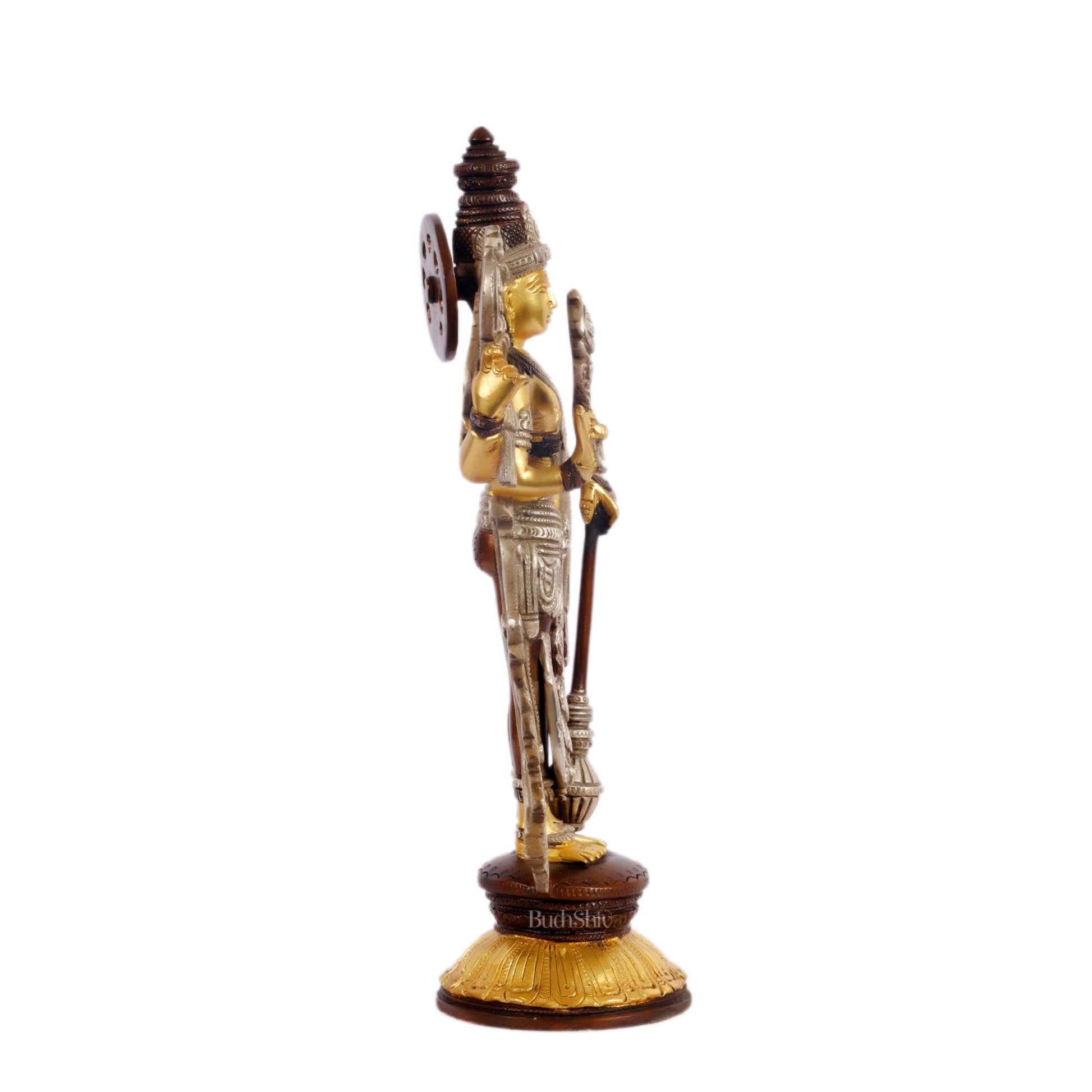 Brass Vishnu Lakshmi statue 12 inch