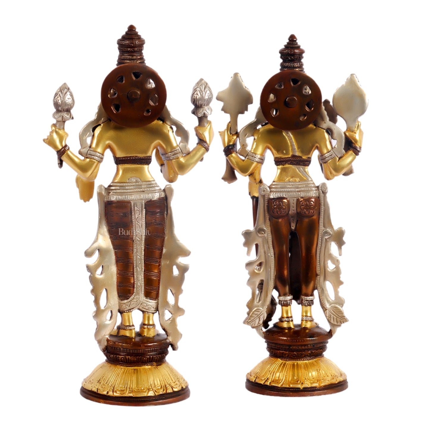 Brass Vishnu Lakshmi statue 12 inch