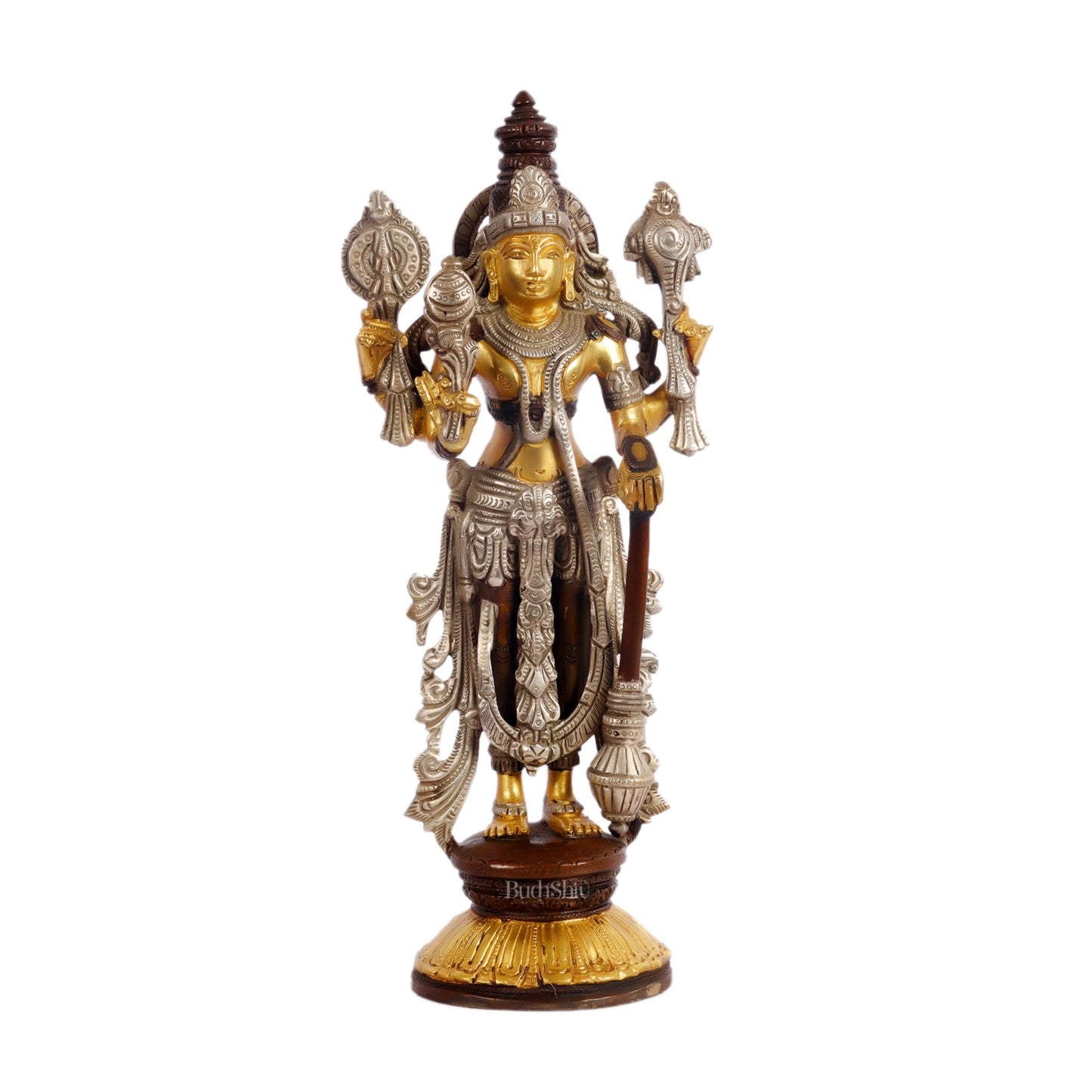 Brass Vishnu Lakshmi statue 12 inch