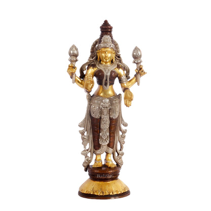 Brass Vishnu Lakshmi statue 12 inch
