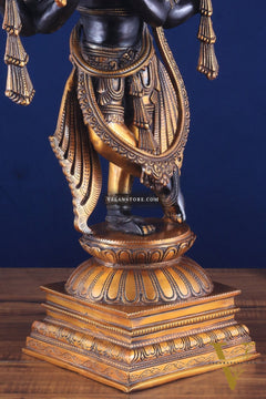 Brass Vishnu roopam Krishna Statue | Black | Height 24 Inch