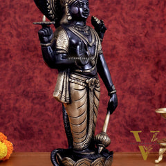 Brass Vishnu with sheshanaag standing statue 17 inch
