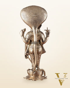 Brass Vishnu with sheshanaag standing statue 17 inch