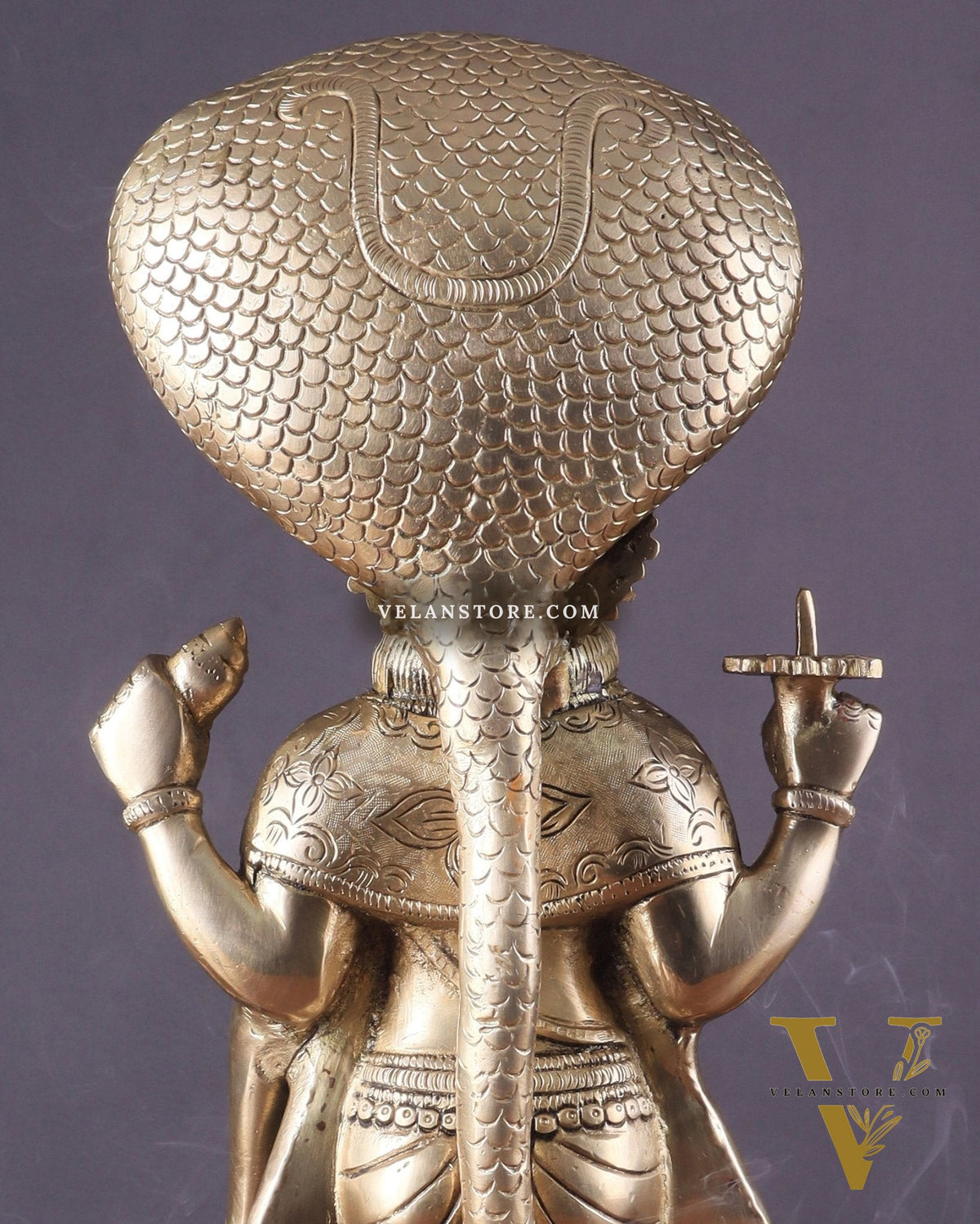 Brass Vishnu with sheshanaag standing statue 17 inch