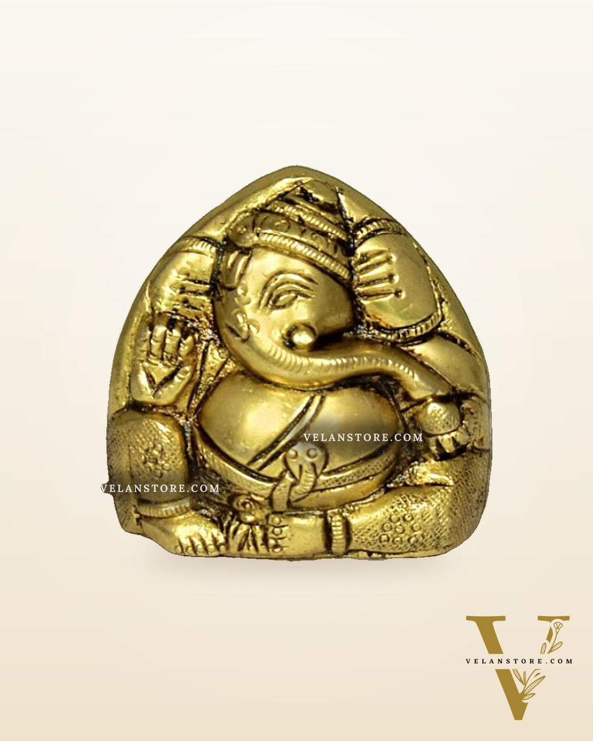 Brass Wall Hanging Ganesha Miniature Idol – 2 Inch