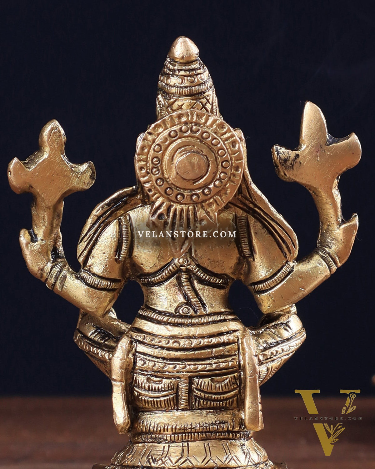 Brass Yog Narasimha Statue (Small) 4"