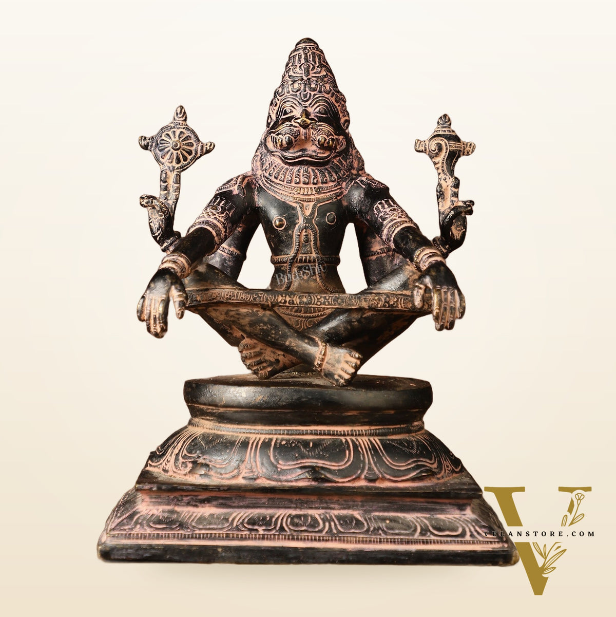 Brass Yog Narasimha swamy Statue 11"