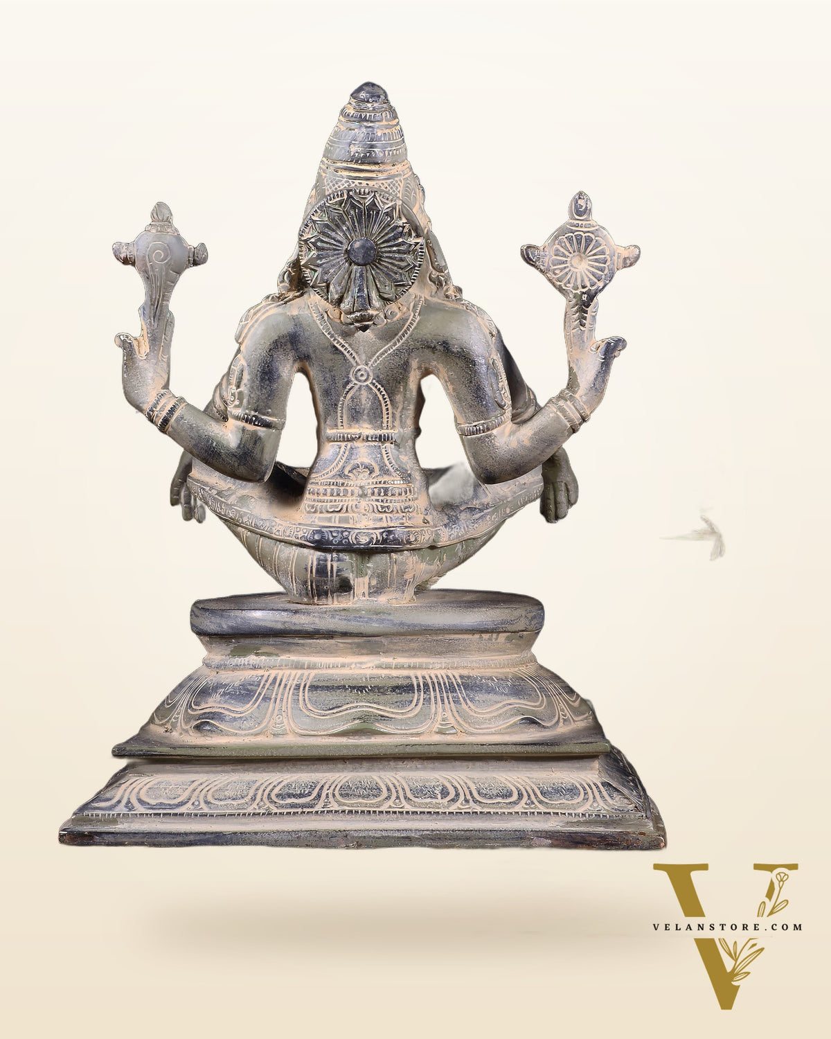 Brass Yog Narasimha swamy Statue 11" vintage